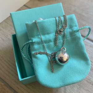 Collana con pendente a sfera in argento - Tiffany