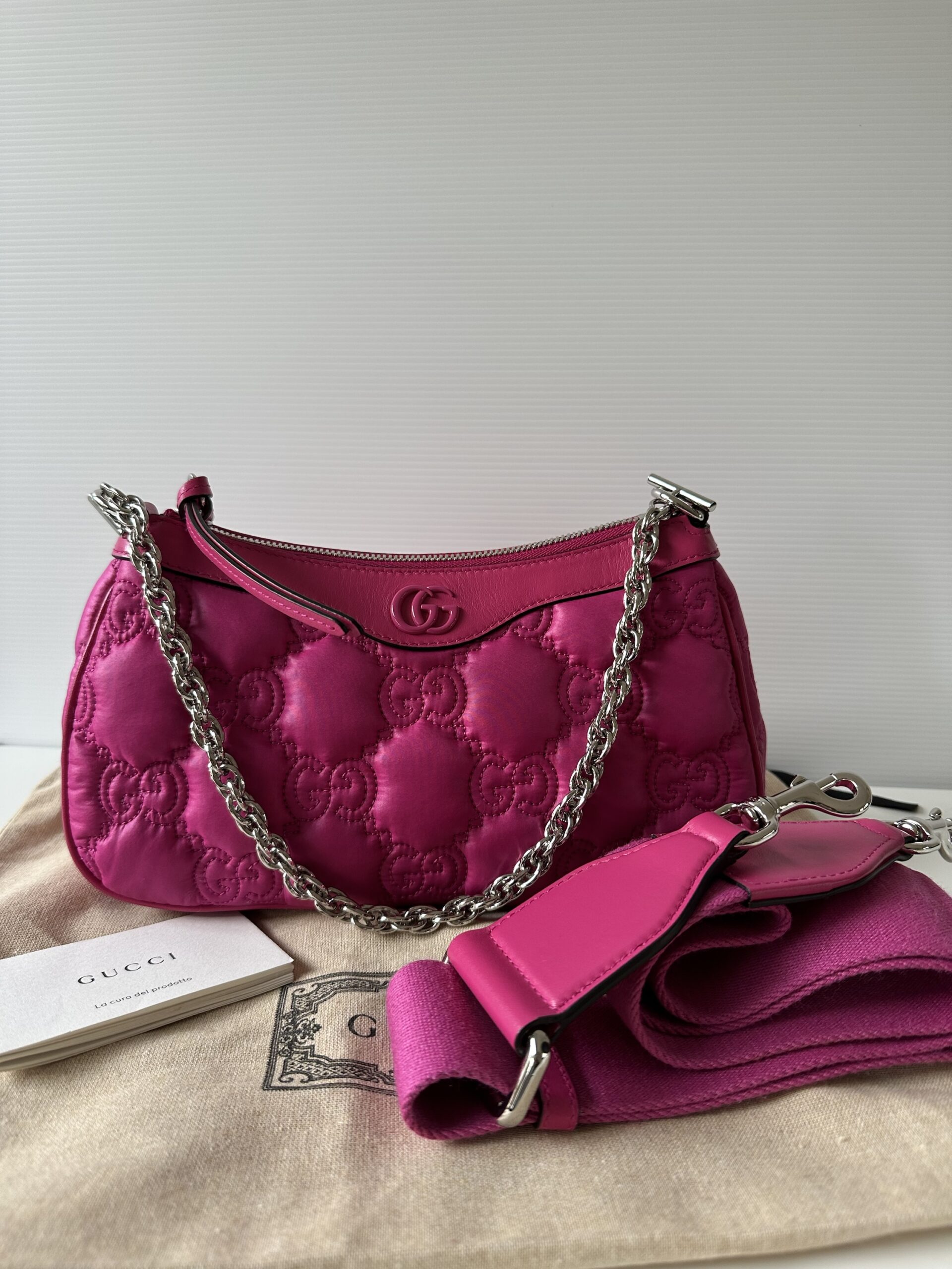 Borsa GG Matelassé fucsia - Gucci - immagine 2
