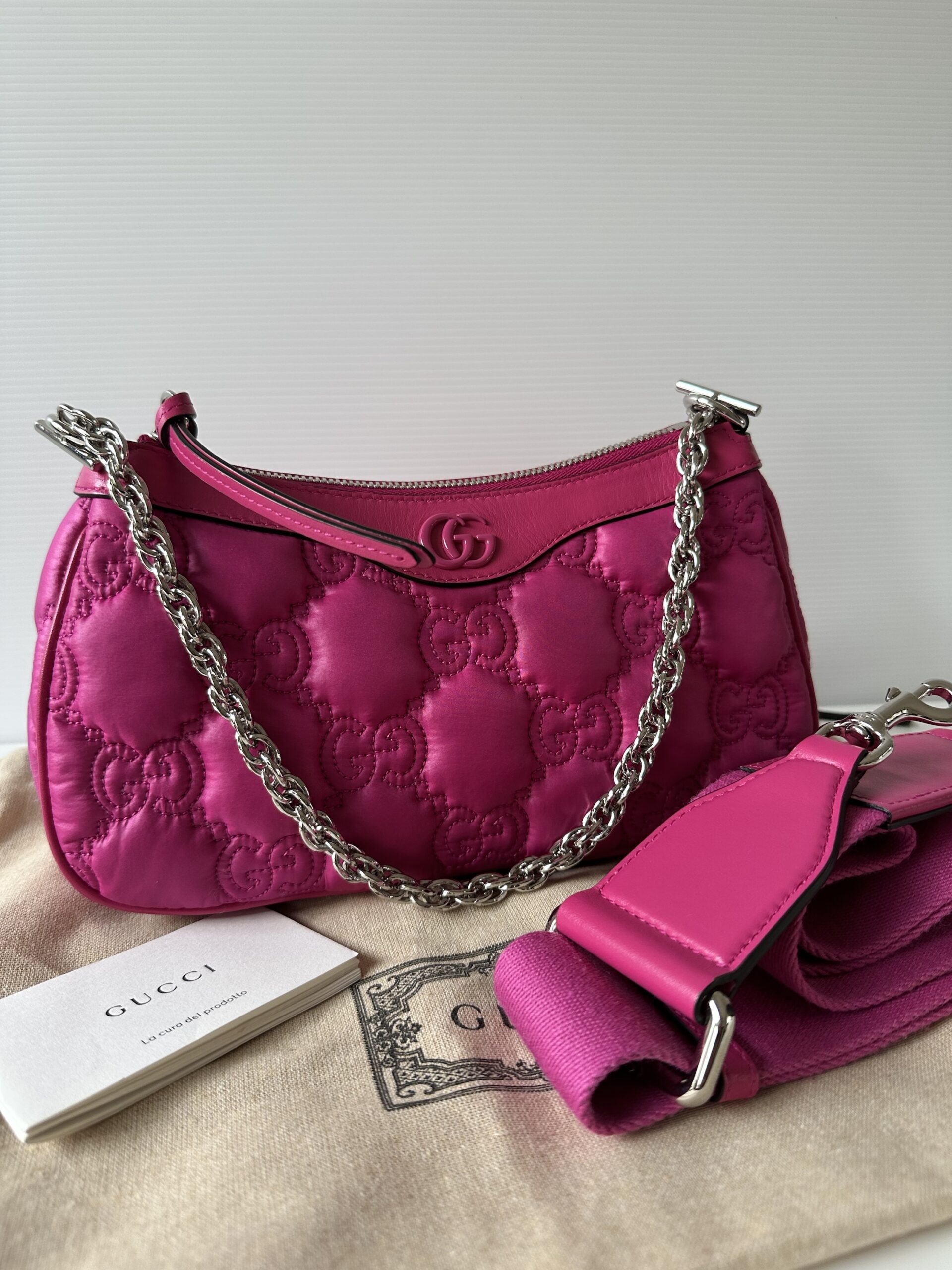 Borsa GG Matelassé fucsia - Gucci - immagine 4