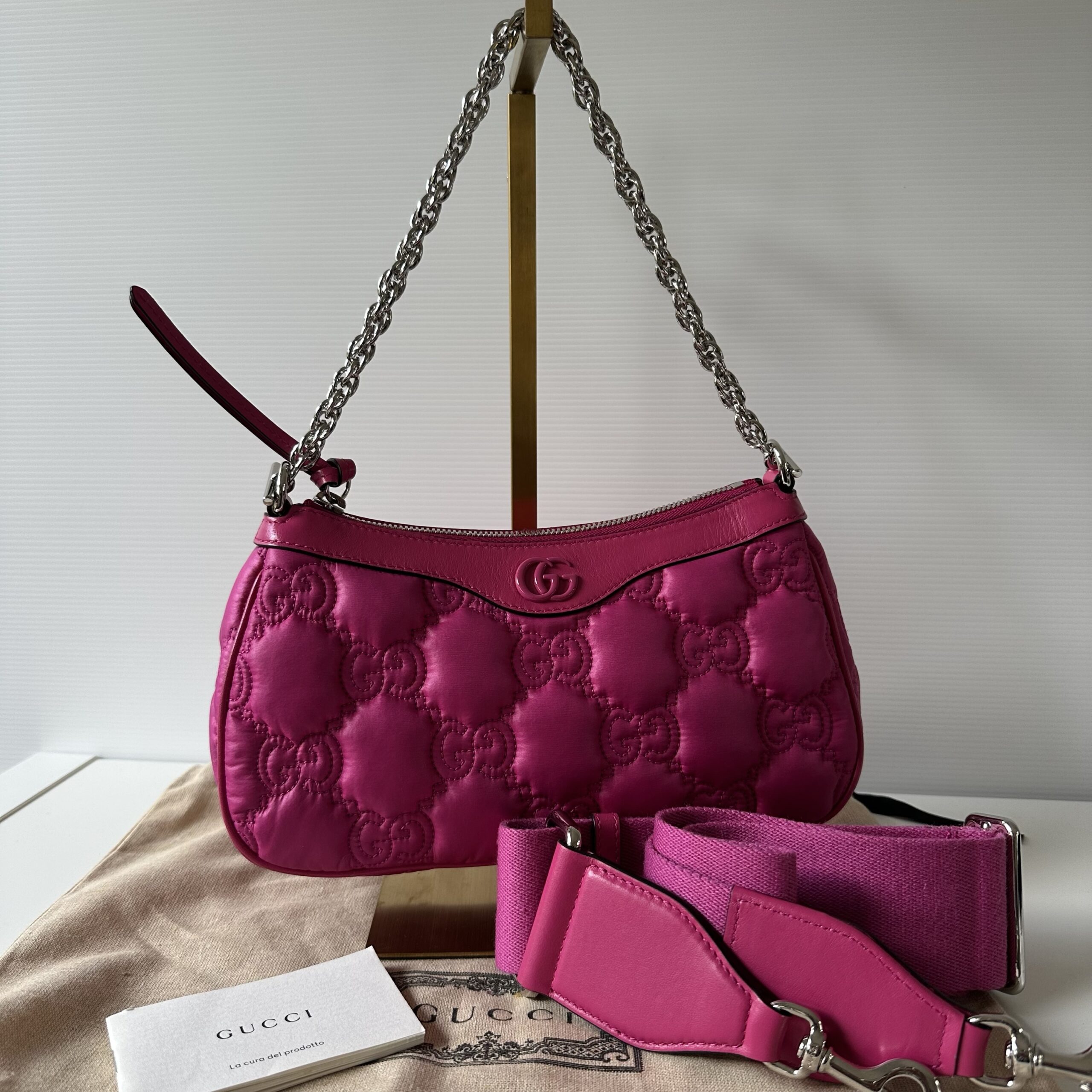 Borsa GG Matelassé fucsia - Gucci - immagine 15