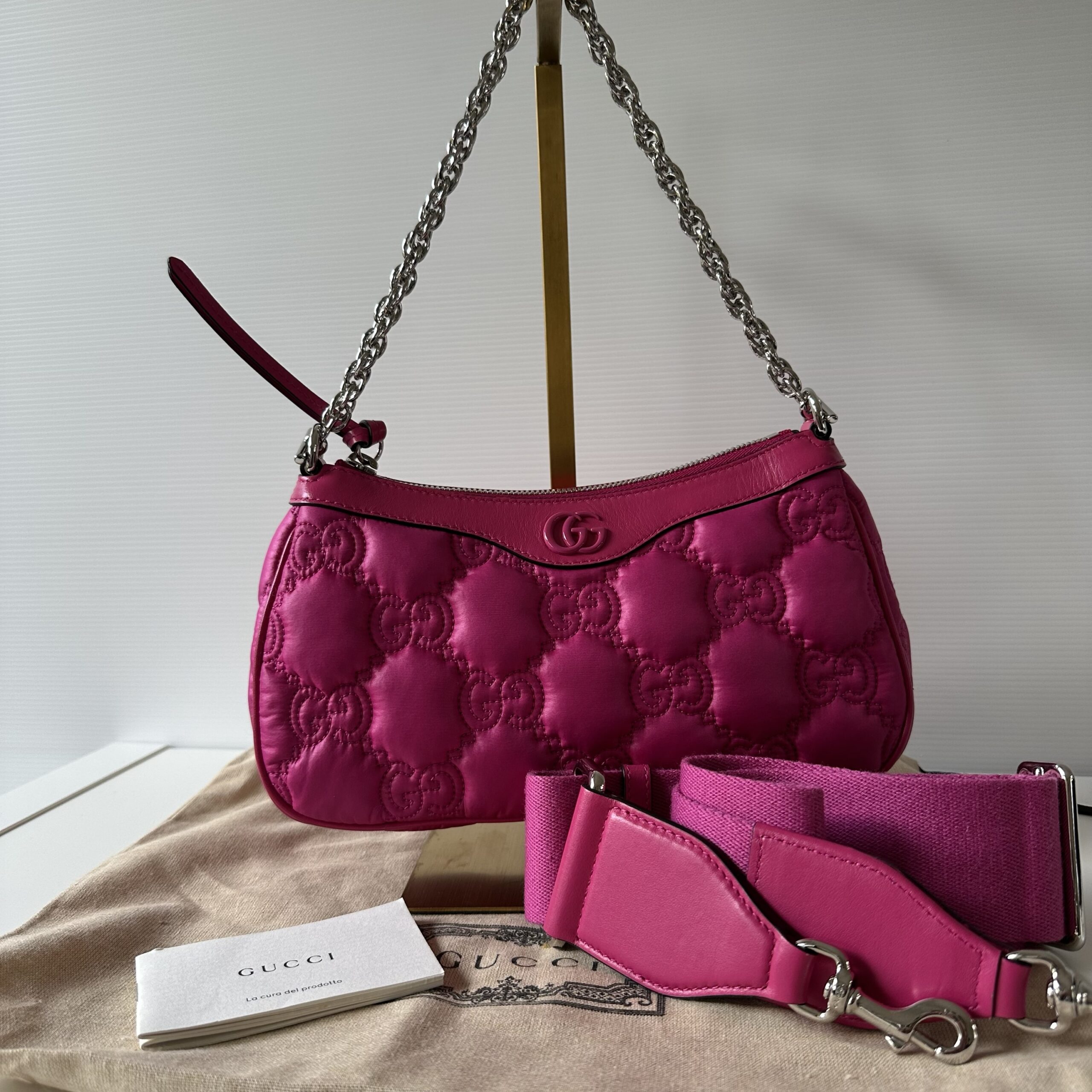 Borsa GG Matelassé fucsia - Gucci - immagine 7