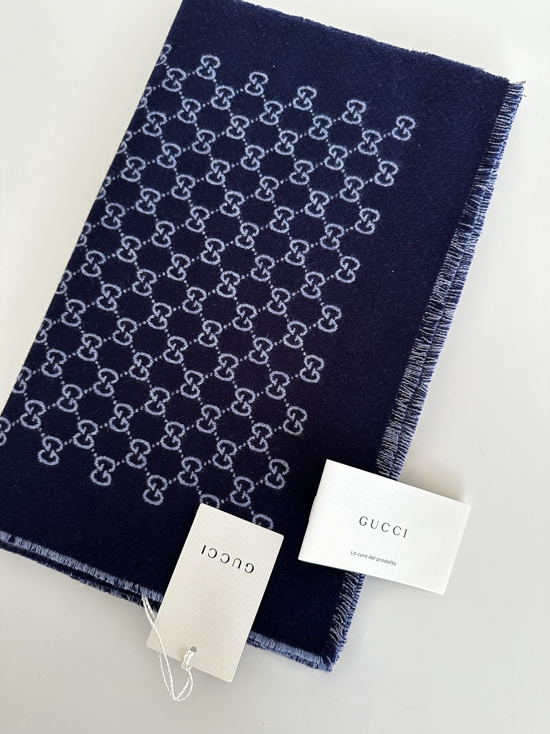 Sciarpa lana blu - Gucci